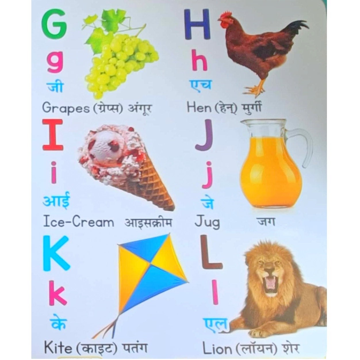Alphabets learning through All in One Pictorial Book